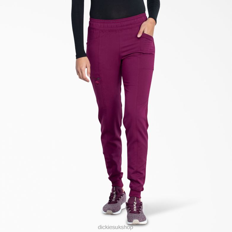 Balance Jogger Scrub Pants Women Dickies Wine (WIN) 88T842489 Apparel