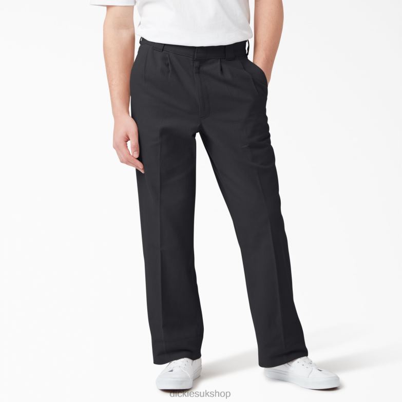 Chatom Pleated Pants Men Dickies Black (BKX) 88T84275 Apparel