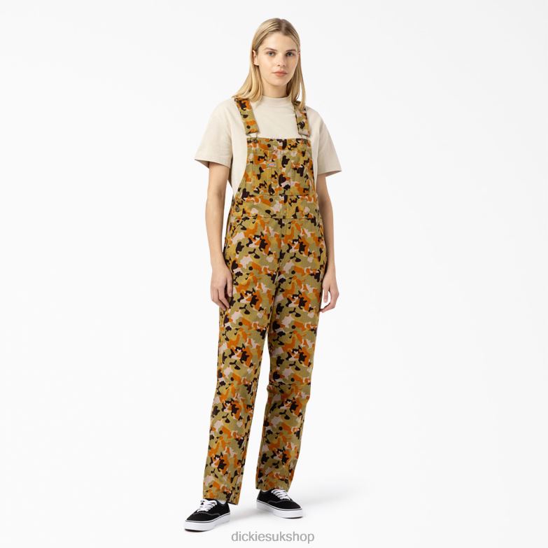 Artondale Duck Bib Overalls Women Dickies Camo (GRC) 88T841936 Apparel