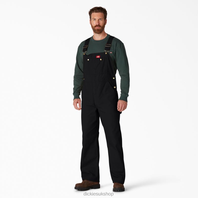 Classic Bib Overalls Men Dickies Rinsed Black (RBK) 88T841217 Apparel