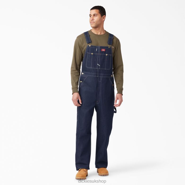 Indigo Bib Overalls Men Dickies Indigo Blue (NB) 88T841215 Apparel