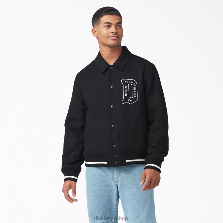 Collegiate Jacket Men Dickies Black (BKX) 88T841085 Apparel