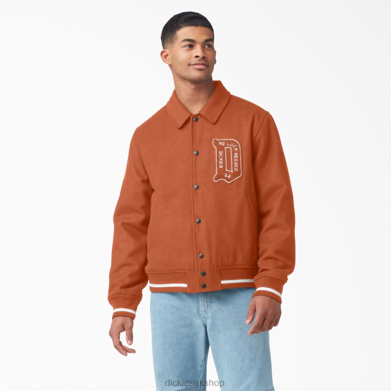 Collegiate Jacket Men Dickies Gingerbread Brown (IE) 88T841086 Apparel