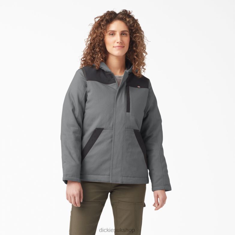 DuraTech Renegade Insulated Jacket Women Dickies Gray (GY) 88T842373 Apparel