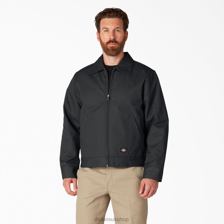 Insulated Eisenhower Jacket Men Dickies Black (BK) 88T84963 Apparel