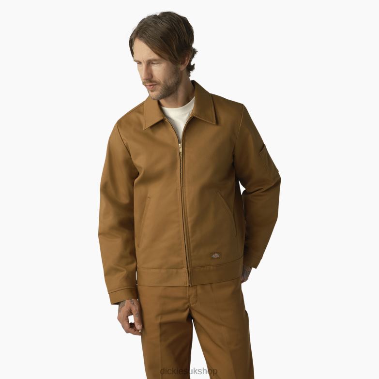 Insulated Eisenhower Jacket Men Dickies Brown Duck (WSD) 88T84971 Apparel