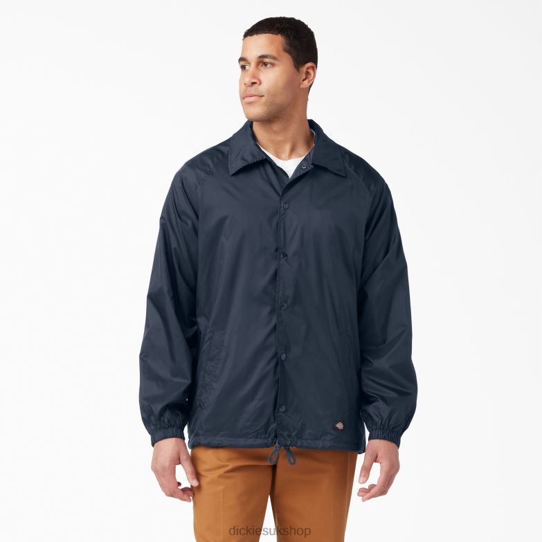 Snap Front Jacket Men Dickies Dark Navy (DN) 88T841031 Apparel