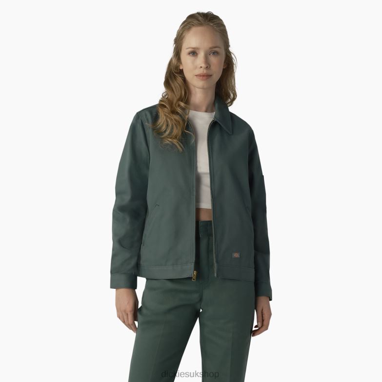 Unlined Eisenhower Jacket Women Dickies Lincoln Green (LSO) 88T841520 Apparel