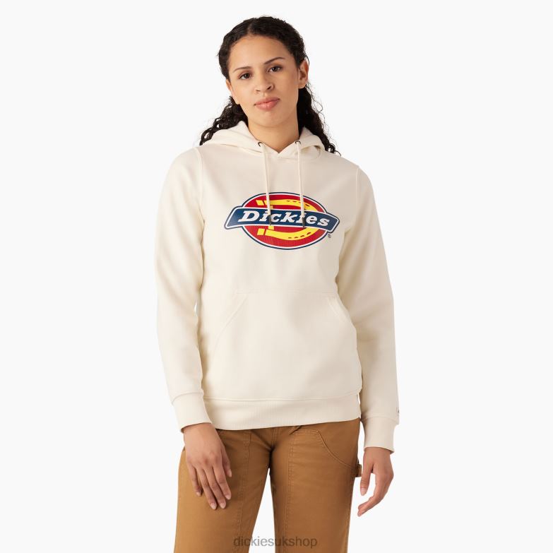 Heavyweight Logo Pullover Women Dickies Antique White (AW) 88T842328 Apparel