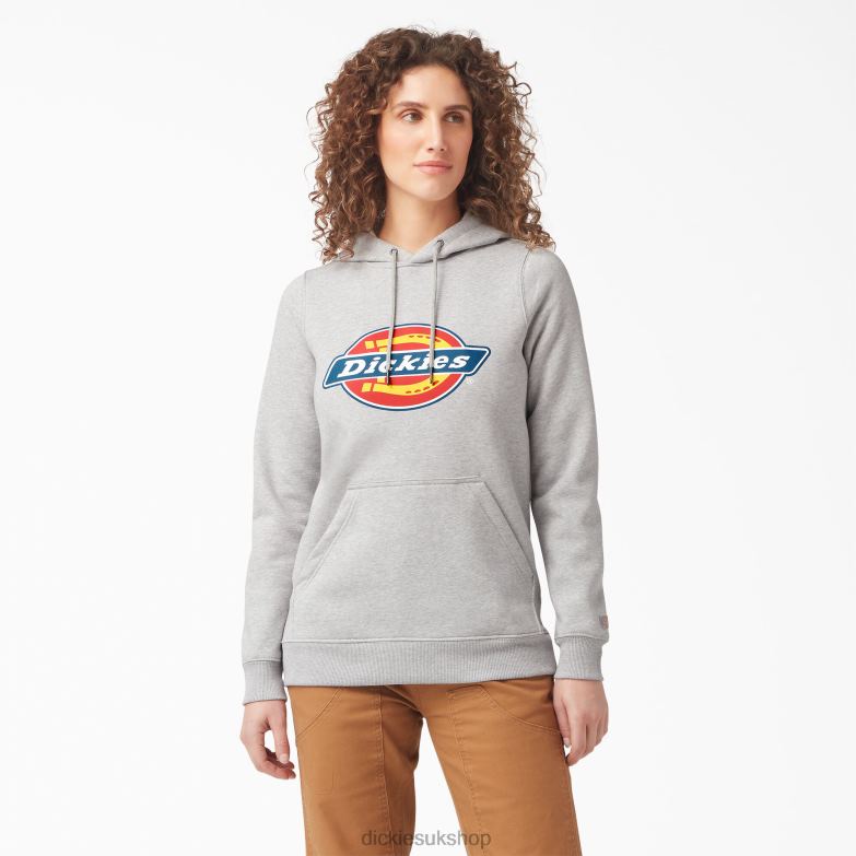 Heavyweight Logo Pullover Women Dickies Heather Gray (HG) 88T842329 Apparel