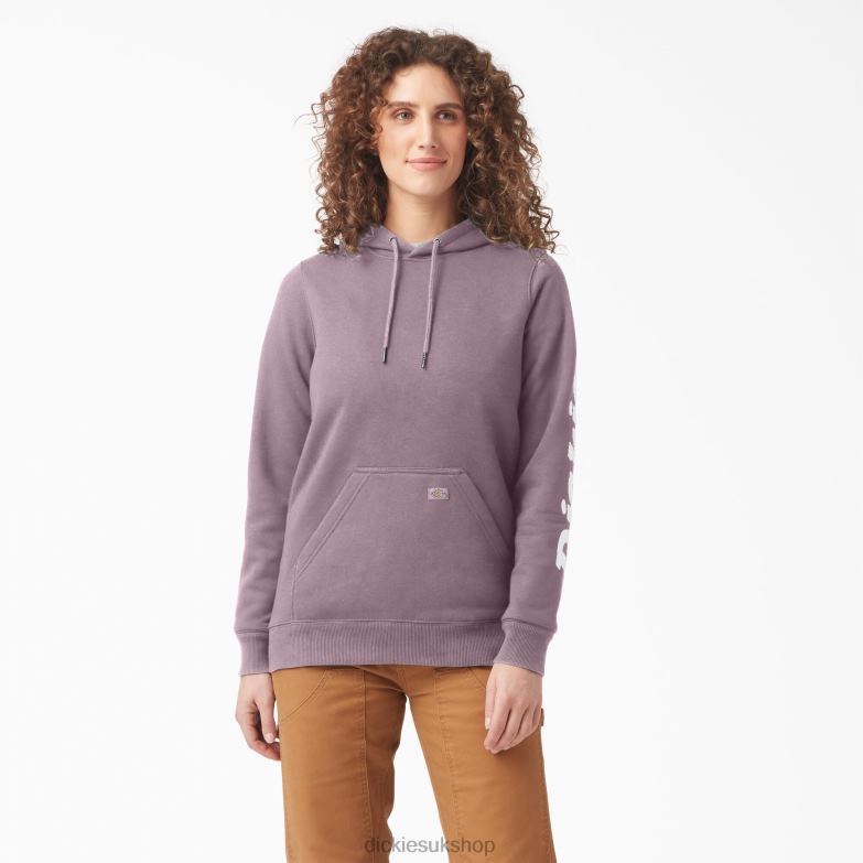 Heavyweight Logo Sleeve Pullover Women Dickies Lilac (LC) 88T842308 Apparel