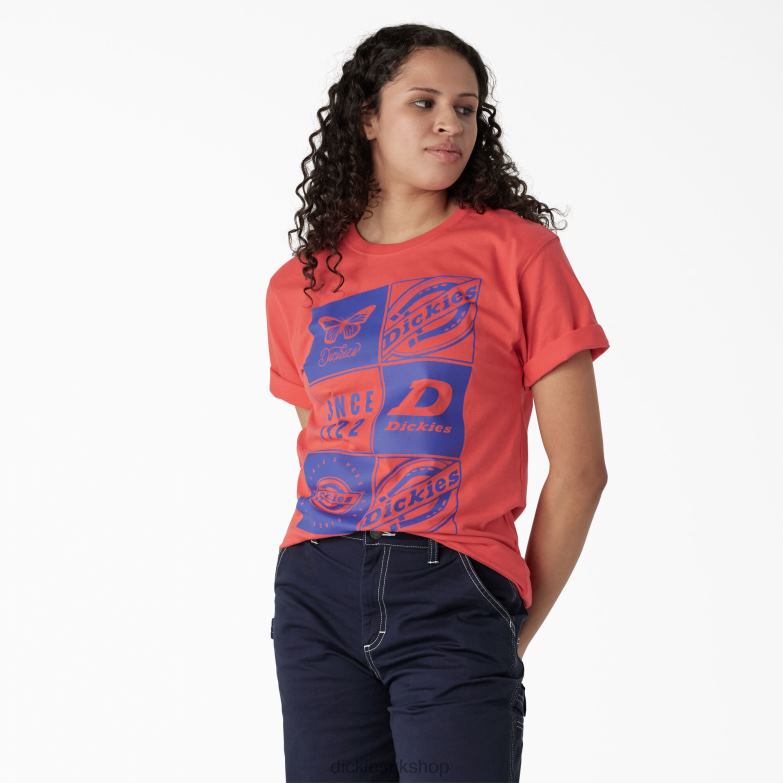 Graphic Band T-Shirt Women Dickies Bittersweet (BW2) 88T842210 Apparel