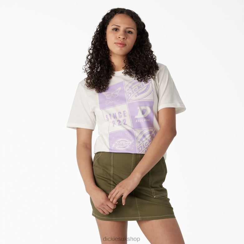 Graphic Band T-Shirt Women Dickies White (WH) 88T842213 Apparel