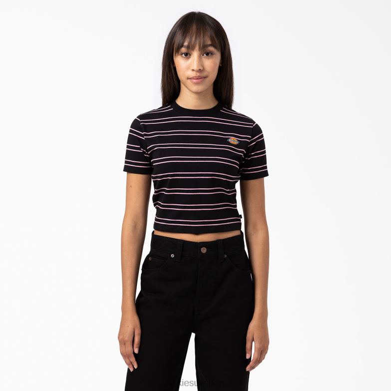 Westover Striped T-Shirt Women Dickies Black (KBK) 88T842090 Apparel