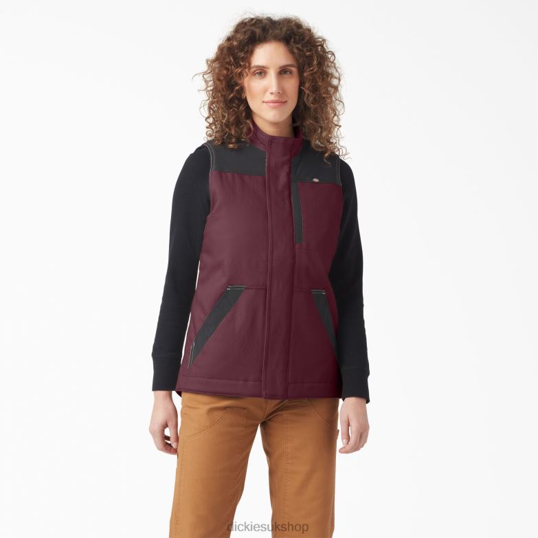 DuraTech Renegade Vest Women Dickies Burgundy (BY) 88T842339 Apparel